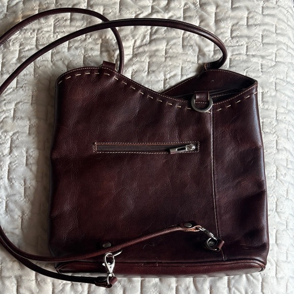 H’Joe Brown Leather Backpack/Shoulder Bag - Picture 14 of 14